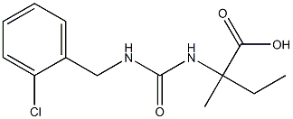 2-({[(2-chlorophenyl)methyl]carbamoyl}amino)-2-methylbutanoic acid Struktur