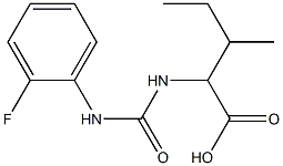 2-({[(2-fluorophenyl)amino]carbonyl}amino)-3-methylpentanoic acid Struktur