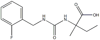 2-({[(2-fluorophenyl)methyl]carbamoyl}amino)-2-methylbutanoic acid Struktur