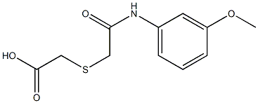 2-({[(3-methoxyphenyl)carbamoyl]methyl}sulfanyl)acetic acid Struktur