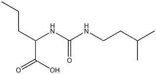 2-({[(3-methylbutyl)amino]carbonyl}amino)pentanoic acid Struktur