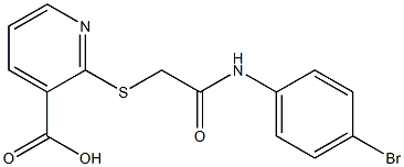 2-({[(4-bromophenyl)carbamoyl]methyl}sulfanyl)pyridine-3-carboxylic acid Struktur