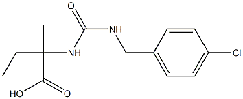 2-({[(4-chlorophenyl)methyl]carbamoyl}amino)-2-methylbutanoic acid Struktur