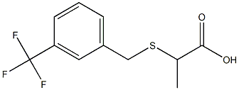 2-({[3-(trifluoromethyl)phenyl]methyl}sulfanyl)propanoic acid Struktur