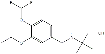 2-({[4-(difluoromethoxy)-3-ethoxyphenyl]methyl}amino)-2-methylpropan-1-ol Struktur