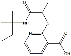 2-({1-[(2-methylbutan-2-yl)carbamoyl]ethyl}sulfanyl)pyridine-3-carboxylic acid Struktur