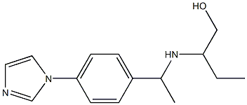 2-({1-[4-(1H-imidazol-1-yl)phenyl]ethyl}amino)butan-1-ol Struktur