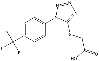 2-({1-[4-(trifluoromethyl)phenyl]-1H-1,2,3,4-tetrazol-5-yl}sulfanyl)acetic acid Struktur