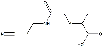 2-({2-[(2-cyanoethyl)amino]-2-oxoethyl}thio)propanoic acid Struktur