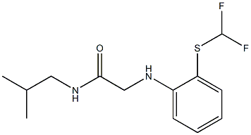 2-({2-[(difluoromethyl)sulfanyl]phenyl}amino)-N-(2-methylpropyl)acetamide Struktur