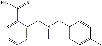 2-({methyl[(4-methylphenyl)methyl]amino}methyl)benzene-1-carbothioamide Struktur