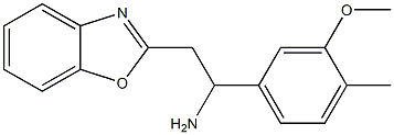 2-(1,3-benzoxazol-2-yl)-1-(3-methoxy-4-methylphenyl)ethan-1-amine Struktur