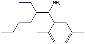 2-(1-amino-2-ethylhexyl)-1,4-dimethylbenzene Struktur