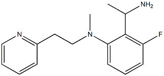 2-(1-aminoethyl)-3-fluoro-N-methyl-N-[2-(pyridin-2-yl)ethyl]aniline Struktur