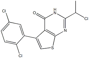 2-(1-chloroethyl)-5-(2,5-dichlorophenyl)-3H,4H-thieno[2,3-d]pyrimidin-4-one Struktur