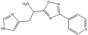 2-(1H-imidazol-4-yl)-1-[3-(pyridin-4-yl)-1,2,4-oxadiazol-5-yl]ethan-1-amine Struktur