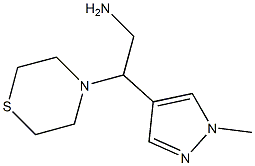 2-(1-methyl-1H-pyrazol-4-yl)-2-(thiomorpholin-4-yl)ethan-1-amine Struktur