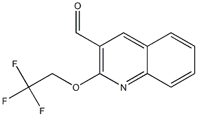 2-(2,2,2-trifluoroethoxy)quinoline-3-carbaldehyde Struktur