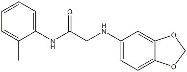 2-(2H-1,3-benzodioxol-5-ylamino)-N-(2-methylphenyl)acetamide Struktur