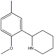 2-(2-methoxy-5-methylphenyl)piperidine Struktur