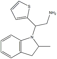 2-(2-methyl-2,3-dihydro-1H-indol-1-yl)-2-(thiophen-2-yl)ethan-1-amine Struktur