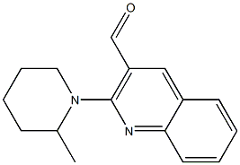 2-(2-methylpiperidin-1-yl)quinoline-3-carbaldehyde Struktur