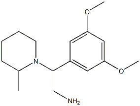 2-(3,5-dimethoxyphenyl)-2-(2-methylpiperidin-1-yl)ethan-1-amine Struktur