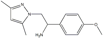 2-(3,5-dimethyl-1H-pyrazol-1-yl)-1-(4-methoxyphenyl)ethanamine Struktur