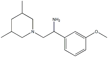 2-(3,5-Dimethyl-piperidin-1-yl)-1-(3-methoxy-phenyl)-ethylamine Struktur