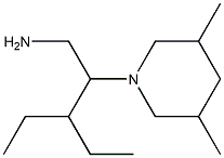 2-(3,5-dimethylpiperidin-1-yl)-3-ethylpentan-1-amine Struktur