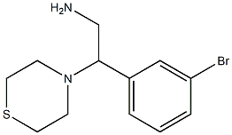 2-(3-bromophenyl)-2-(thiomorpholin-4-yl)ethan-1-amine Struktur