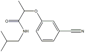 2-(3-cyanophenoxy)-N-(2-methylpropyl)propanamide Struktur