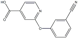 2-(3-cyanophenoxy)pyridine-4-carboxylic acid Struktur