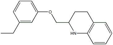 2-(3-ethylphenoxymethyl)-1,2,3,4-tetrahydroquinoline Struktur