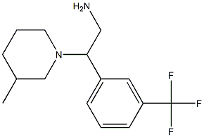 2-(3-methylpiperidin-1-yl)-2-[3-(trifluoromethyl)phenyl]ethanamine Struktur