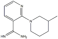 2-(3-methylpiperidin-1-yl)pyridine-3-carboximidamide Struktur