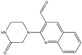 2-(3-oxopiperazin-1-yl)quinoline-3-carbaldehyde Struktur