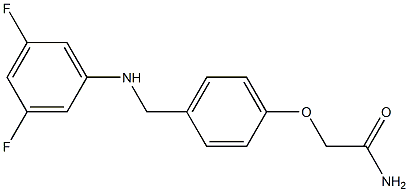 2-(4-{[(3,5-difluorophenyl)amino]methyl}phenoxy)acetamide Struktur