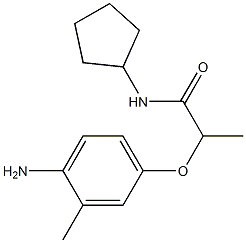 2-(4-amino-3-methylphenoxy)-N-cyclopentylpropanamide Struktur