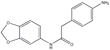 2-(4-aminophenyl)-N-(2H-1,3-benzodioxol-5-yl)acetamide Struktur