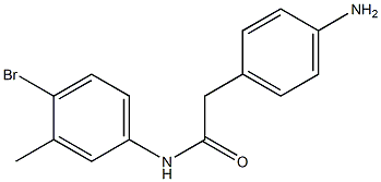 2-(4-aminophenyl)-N-(4-bromo-3-methylphenyl)acetamide Struktur