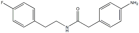 2-(4-aminophenyl)-N-[2-(4-fluorophenyl)ethyl]acetamide Struktur