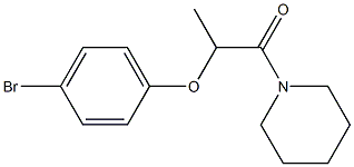 2-(4-bromophenoxy)-1-(piperidin-1-yl)propan-1-one Struktur