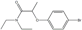 2-(4-bromophenoxy)-N,N-diethylpropanamide Struktur