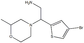 2-(4-bromothiophen-2-yl)-2-(2-methylmorpholin-4-yl)ethan-1-amine Struktur