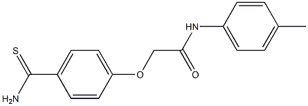 2-(4-carbamothioylphenoxy)-N-(4-methylphenyl)acetamide Struktur