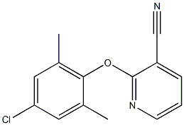 2-(4-chloro-2,6-dimethylphenoxy)pyridine-3-carbonitrile Struktur