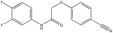 2-(4-cyanophenoxy)-N-(3,4-difluorophenyl)acetamide Struktur