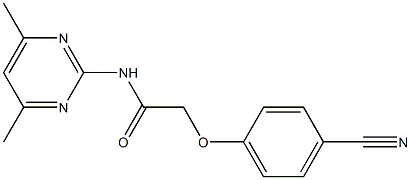 2-(4-cyanophenoxy)-N-(4,6-dimethylpyrimidin-2-yl)acetamide Struktur