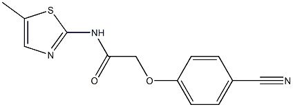 2-(4-cyanophenoxy)-N-(5-methyl-1,3-thiazol-2-yl)acetamide Struktur